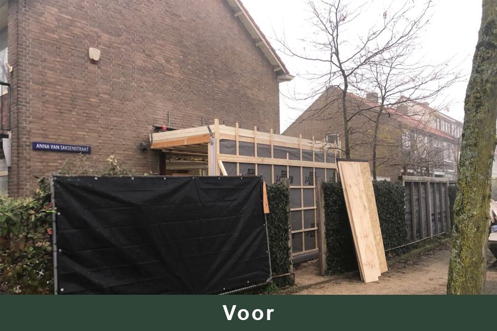 Bouwbedrijf Vrasdonk Graaf Jankade Alkmaar huis buiten aanbouw ervoor voor 1